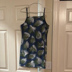 Urban Outfitters Tropical Leaf Print Dress